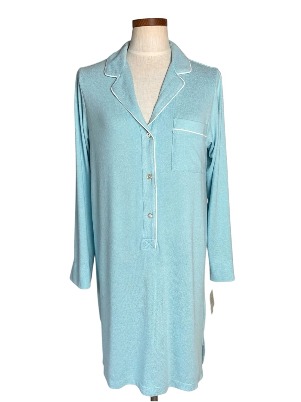 N  Natori Oasis Brushed Knit Sleep Shirt M Minimalist Modest